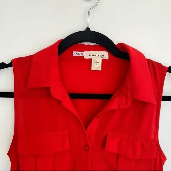 MONTEAU | sleeveless belted dress - Picture 7 of 10